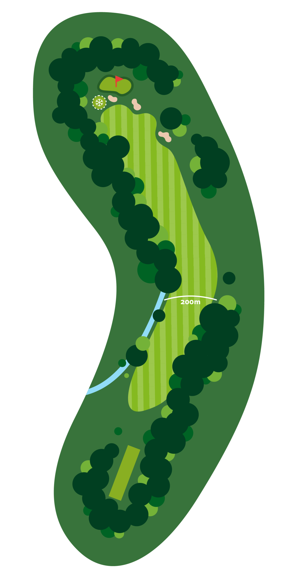 Illustratie van hole 3 Backyard uit de reeks Het Kasteel - RGCO