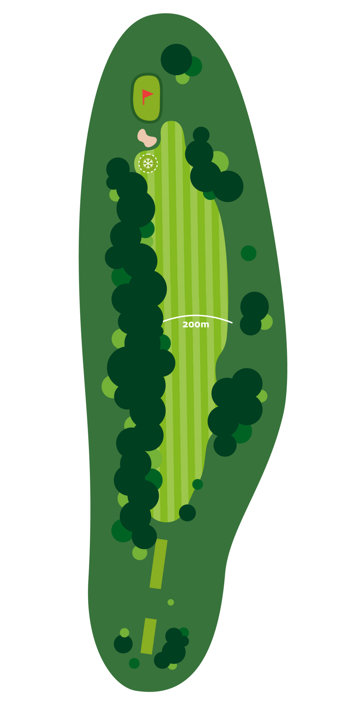 Illustratie van hole 5 The wall uit de reeks Het Kasteel - RGCO