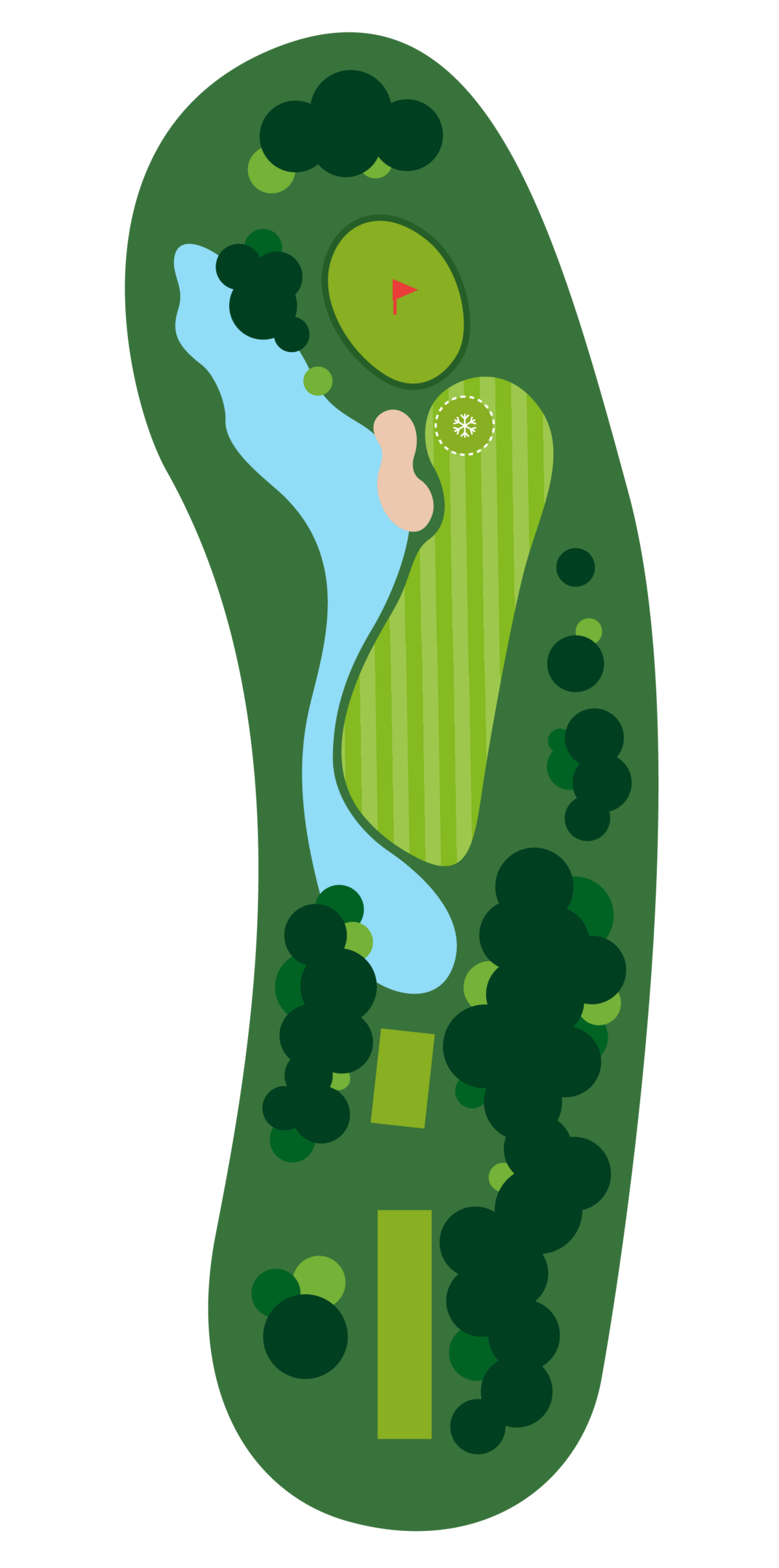Illustratie van hole 4 Pretty view uit de reeks Het Kasteel - RGCO